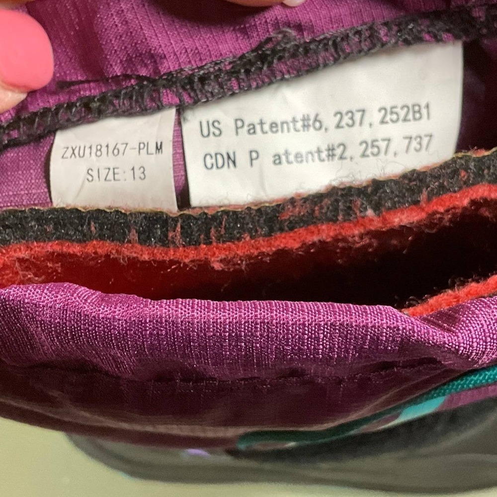Kamik Youth Snowcoast 3 Snow Boots Purple & Teal Winter Easy‎ On/Off Size 13 - Picture 10 of 16